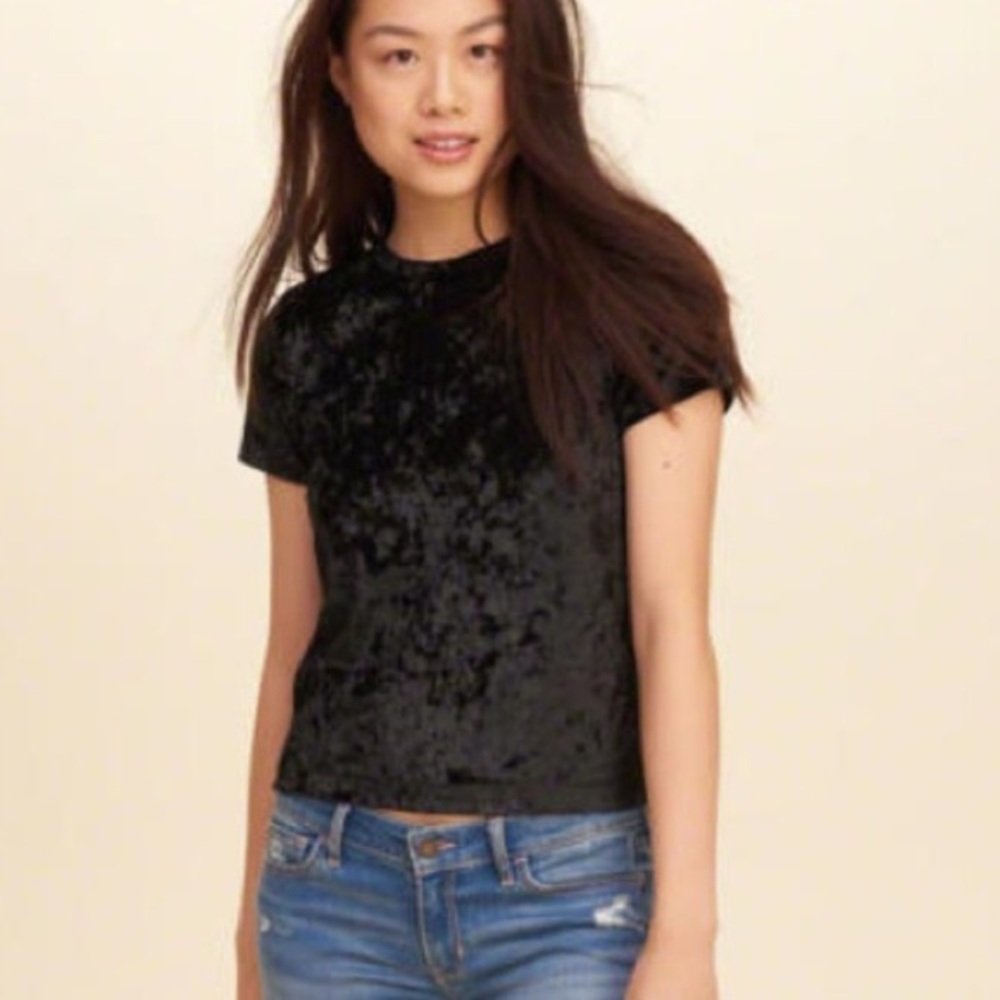 Hollister Black Velvet T-shirt